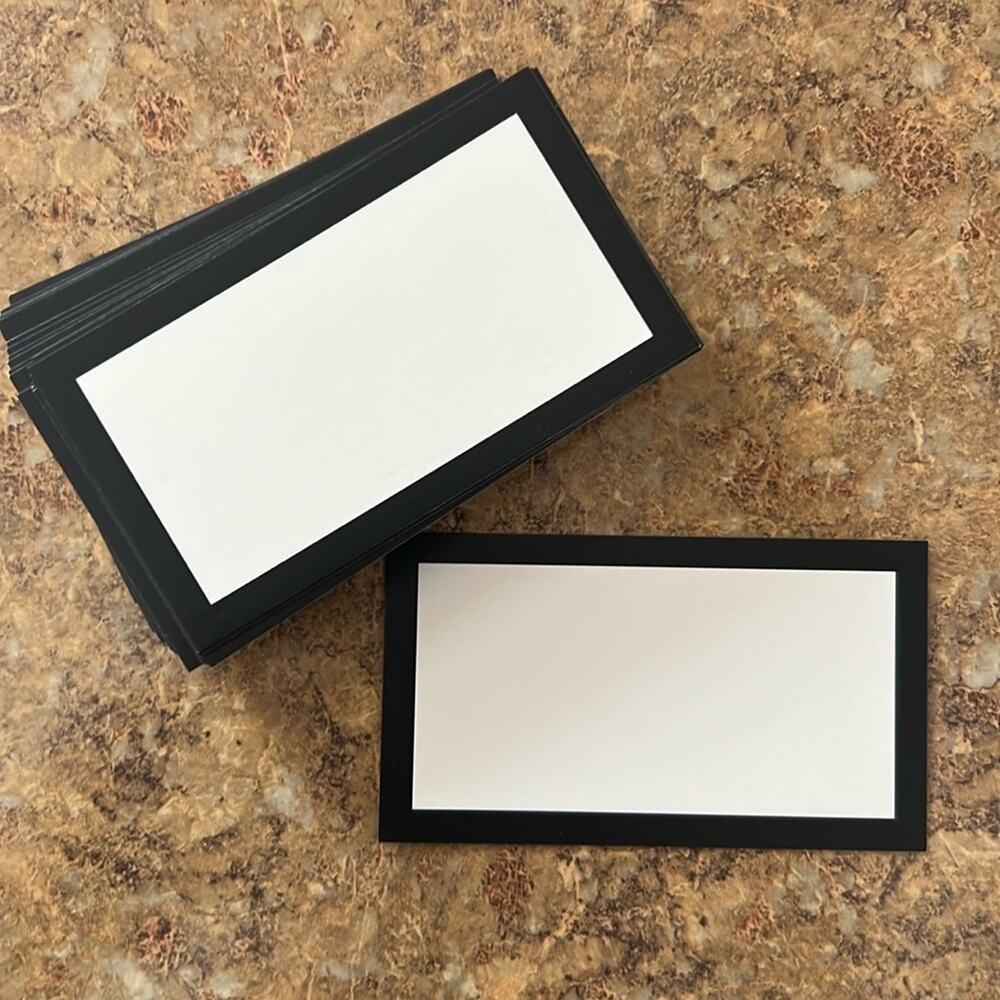 Black Place Cards Set of 50 - NEW